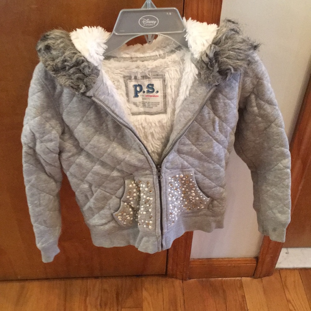 Girls P.S by Aeropostale Faux fur  lined hoodie
